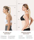 URSEXYLY Back Brace Posture Corrector for Women Adjustable Full Back Support Shoulder Straightener Upper and Lower Back Pain Relief(Beige,L) Large