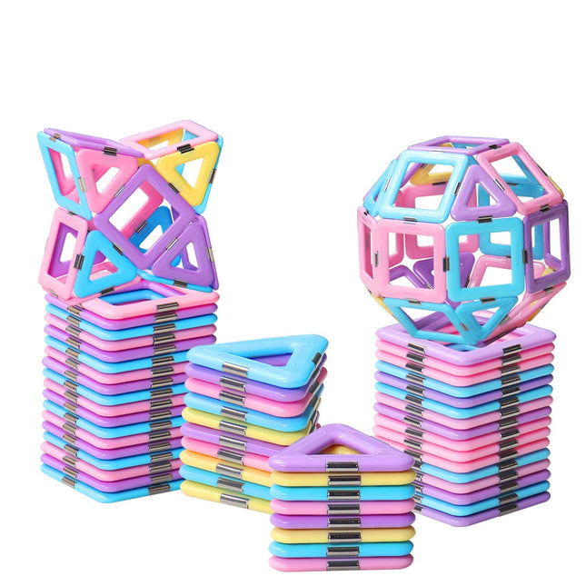 Magnetic Tiles Toys for 3 4 5 6 7 8+ Year Old Boys Girls Upgrade Macaron Castle 