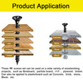 #6 Wood Screw Assembly Kit, Phillips Drive Flat Head Self Tapping Screw Set, Kitchen Cabinet Drywall Small Screws 300Pcs, Length 5/8" to 2", Oxide