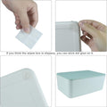 Diaper Wipes Dispenser, Tissue Storage Box Case, Wet Wipe Dispenser Holder with Lid for Home, Office, Cars (Green) Green Lid, White Box