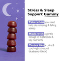 Bach RESCUE plus Sleep & Stress Support Gummies, Nighttime Dietary Supplement with 1Mg Melatonin, Ashwagandha, Chamomile, Lavender & Vitamin B6,