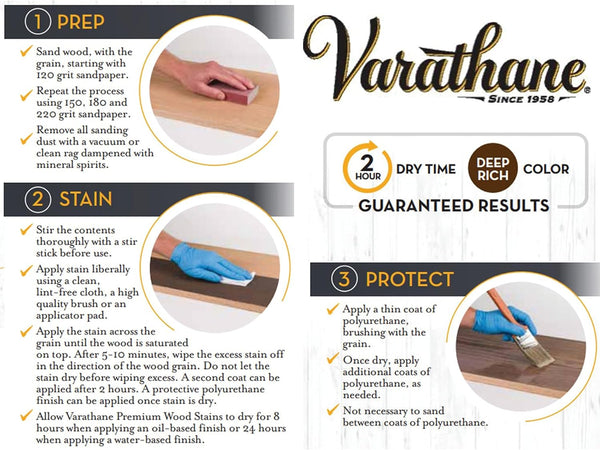 Varathane 1/2 pt Rust-Oleum 241413 Black Cherry Varathane Oil-Based Interior Wood Stain Half Pint (Pack of 1) Black