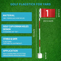 THIODOON Golf Flagstick 6ft Golf Flag and Cup for Yard Pro Detachable Golf Hole Cup and Flag for Driving Range Backyard Upgrade Anti-Rust Glass