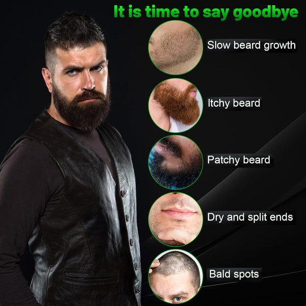 First Melody Beard Oil,Maximun Thickening Biotin, with Castor Oil and Argan & Jojoba Oils, Promotes Beard Growth, Styles, Strengthens & Softens