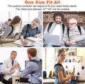 Posture Corrector for Men and Women - Adjustable Upper Back Brace for Clavicle to Support Neck, Back and Shoulder, Black, 25-50 Inch (Pack of 1),
