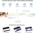SOJOS Small Blue Light Blocking Glasses Hexagonal Eyeglasses Frame Anti Blue Ray Glasses One and Only SJ5036 0c1 Gold Frame Anti-Blue Light Lens