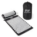 Black Mountain Products Acupressure Mat with Pillow & Carrying Bag - Acupressure Mat for Trigger Pt. Massage Therapy, Black
