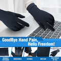 2 Pairs Full Finger Copper Arthritis Gloves with Touchscreen Tip, Compression Gloves for Women Men, Relief for Rheumatoid, Osteoarthritis, Carpal