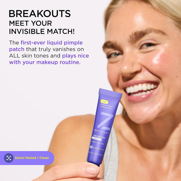 ZitSticka Liquid Pimple Patch - Invisible Pimple Patches for Face, Pimple Cream, Salicylic Acid Spot Cover For Face, Liquid Pimple Patch Large &