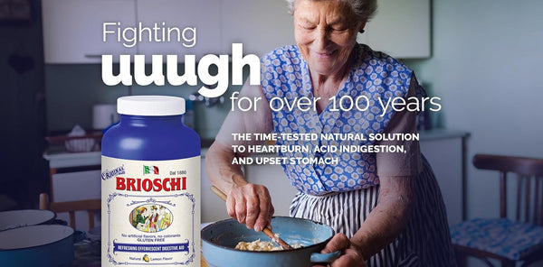 Brioschi Italian Lemon Flavored Effervescent Heartburn, Upset Stomach, Acid Indigestion, 8.5 Oz Bottle (Pack of 2)