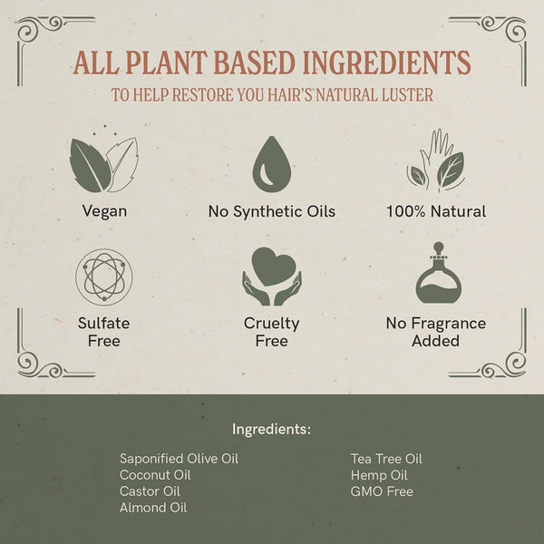 JÃÂ·RÃÂ·LIGGETT'S All-Natural Shampoo Bar, Moisturizing Formula - Supports Strong and Healthy Hair - Nourish Follicles with Antioxidants and