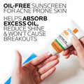 La Roche-Posay Anthelios Clear Skin Sunscreen Dry Touch SPF 60, Oil Free Sunscreen For Face, Oil Absorbing, Broad Spectrum SPF + Antioxidants,