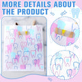 Aliceset 300 Pcs Tooth Merchandise Bags with Handles Plastic Dental Bags for Patients Dental Gifts Bulk for Dentist Office Goodie Packaging