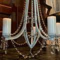 Supla 24 Pcs Teardrop Chandelier Prisms Candle Chandelier Crystal Pendants Glass Pendant Beads 1.5" for Chandelier Lights Suncatchers