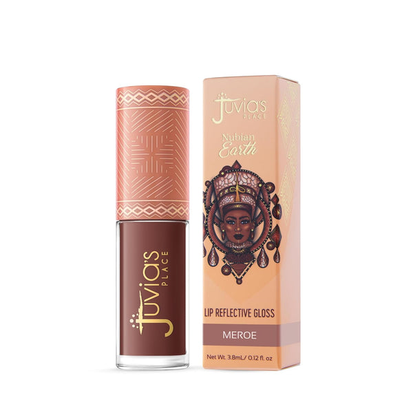 Juvia's Place Nubian Earth Lip Reflect Lip Gloss Meroe - Non-sticky Lip Makeup, Hydrating, Tinted Lip Gloss, Shine & Glow Lip Makeup, Beauty &