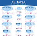 Silicone Stretch Lids,Durable & Eco-Friendly Elastic Lids Blue Lids-12pack