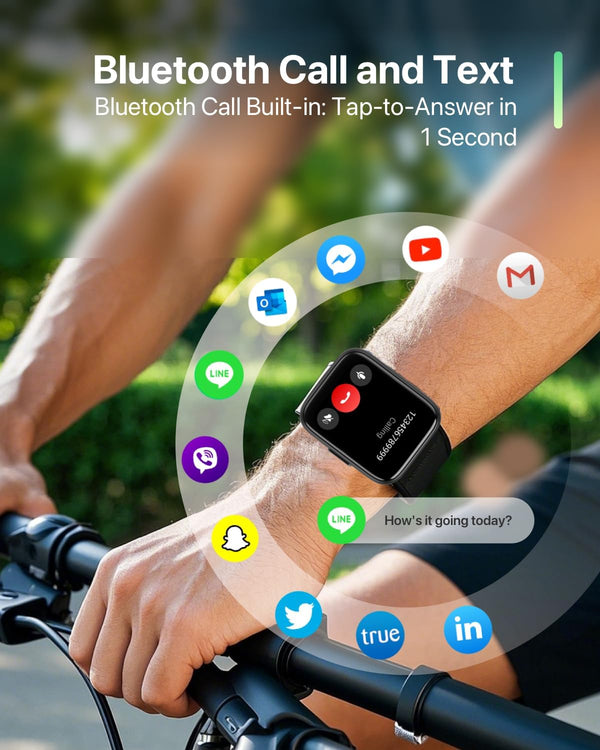 Smart Watches for Men - Activity Tracker for Android Ios with Calls,Fitness Tracker with 100+ Sport Modes, IP68 Waterproof, Heart Rate/Sleep