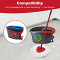 Spin Mop Head Replacement,Iron Spin Handle,Brush and Base Compatible with O Cedar Easywring 1 Tank System,Microfiber Mop Refills and 30-58" Handle