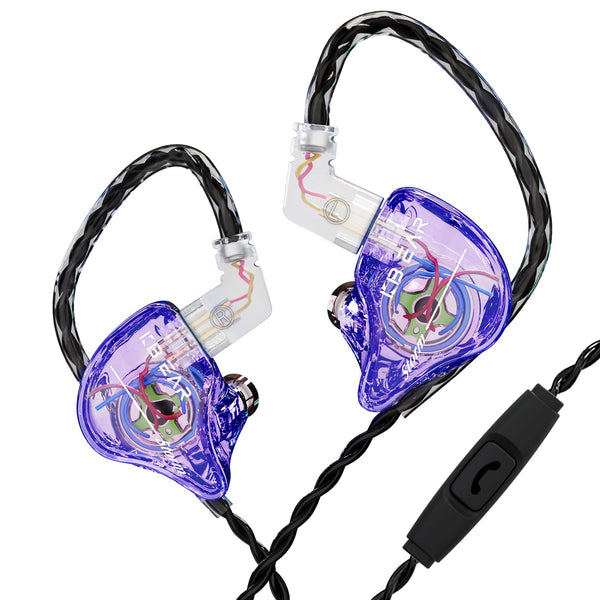YINYOO KBEAR Storm Earphones in Ear Monitor for Singers Drummers Musicians Bassists, Hi Res Wired Earbuds in Ear Headphones Custom IEM, Detachable
