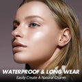 FOCALLURE Shimmer Face Highlighter Makeup Powder, Gel to Powder Glow Finish, Leaving a Lightweight & Healthy Radiance, Long Lasting Luminous Face