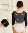 BRABIC Upper Arm Shaper Post Surgical Slimmer Compression Sleeves Posture Corrector Tops Shapewear for Women Black Half Sleeve Large