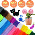 GAGANIU 200pcs Pipe Cleaners, Pipe Cleaners for Crafts, Craft Supplies Multicolor Chenille Stems for Art&Craft Christmas DIY