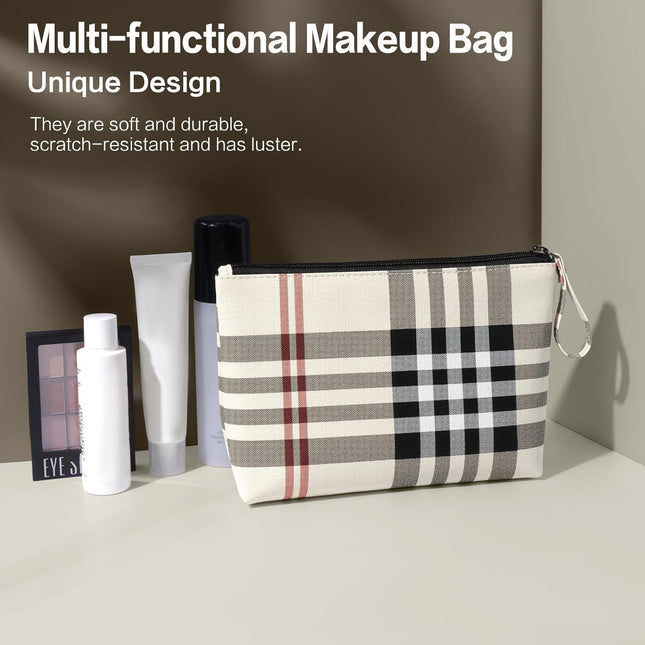 MAANGE Small Makeup Bag for Purse Cosmetic Bags for Women Pu Leather Makeup Pouc