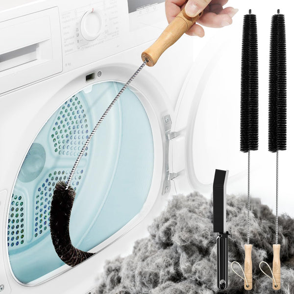 Holikme 2 Pack Dryer Vent Cleaner Kit Clothes Dryer Lint Brush Vent Trap Cleaner Home Essentials Long Flexible Vacuum Brush