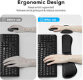 Zibly Ergonomic Gel Keyboard Wrist Rest & Mousepad Rests for Computer, Silky Memory Foam for Typing (Black Combo)