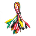 WGGE WG-026 10 Pieces and 5 Colors Test Lead Set & Alligator Clips,20.5 Inches / 22 AWG Copper Wire. the Clips Soldered and Stamped to the Wires.