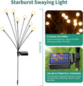 vignuto Solar Lights Outdoor Waterproof 4 Pack of 32 LEDs Garden Patio Firefly Decoration Unique Gifts Women Grandparents 4 packs