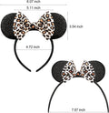 FANYITY Mouse Ears, Sequin Leopard Mouse Ears Headband for Boys Girls Women(baowen)