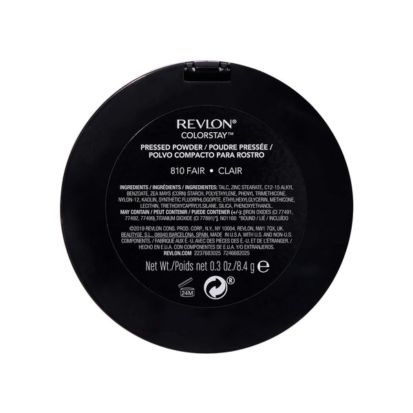 Revlon Colorstay Pressed Powder Face Makeup, Longwearing, Fragrance-Free, Noncomedogenic, 810 Fair, 0.3 Oz
