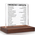 Emergency Contacts, Catholic Gifts for Women, Men, Teens, Girls, Catholic Desk Decor, Godmother Gifts Plaque, Catholic Religious faith Gift