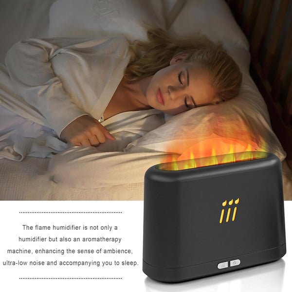 Ultrasonic Aroma Flame Diffuser for Essential Oils, 180Ml Cool Mist Humidifier with Auto-Off Protection, Aromatherapy Diffuser for Home, Office,