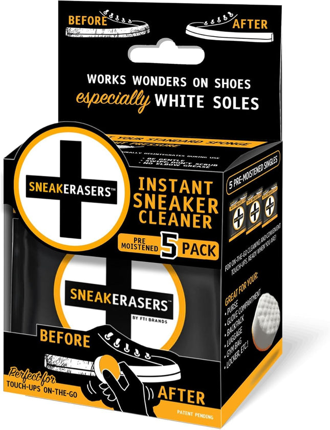 Sneakerasers Instant Sneaker Cleaner Sponge, Effective Shoe Cleaning for White S