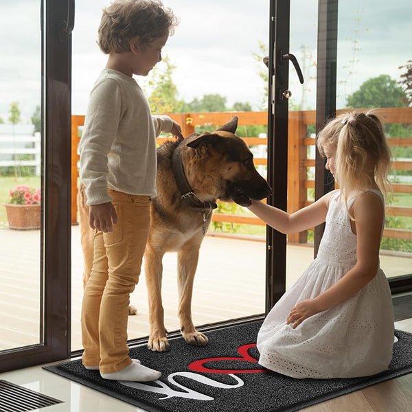 Door Mat, Welcome Mat Low Profile Floor Mat Front Doormat Indoor and Outdoor Doormat Non Slip Rugs for Entryway, Patio, High Traffic Areas
