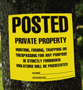 Posted Sign – No Hunting No Trespassing 11 x 11 Inch, Yellow Private Property Warning Signs, Outdoor Signs for Fence, Yard, Woods and Property