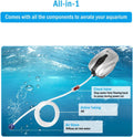 Aquamiracle Aquarium Air Pump Fish Tank Bubbler Aerator, All-In-One Fish Tank Air Pump, Quiet Aquarium Bubbler Aerator