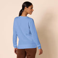 Amazon Essentials Women's Fleece Crewneck Long Sleeve Pullover Sweatshirt (Available in Plus Size) Medium Blue
