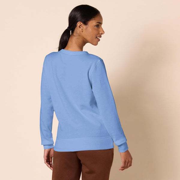 Amazon Essentials Women's Fleece Crewneck Long Sleeve Pullover Sweatshirt (Available in Plus Size) Medium Blue