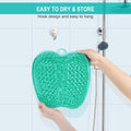 BESKAR XL Larger Shower Foot Scrubber Mat with Non-Slip Suction Cups | Cleans, Smooths, Exfoliates, Massages Your Feet Without Bending, Improve