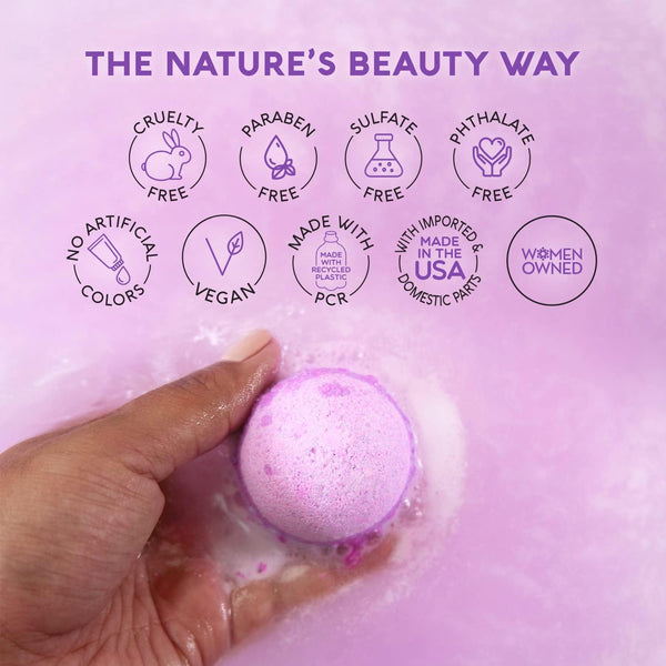 Nature'S Beauty Lavender Chamomile Sleep Bath Bomb Gift Set Multi-Pack- Luxury Fizzy Relax Spa Bomb W/Vanilla + Citrus Scent Made with Coconut Oil
