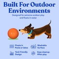 Doggie Dooley Virtually Indestructible Dog Ball - 10 Inch Hard Plastic Interactive Dog Toy for Large Breeds Over 45+ lbs - Built for Herding &
