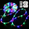 LED Rope Lights Battery Operated String Lights-40Ft 120 LEDs 8 Modes Outdoor Waterproof Fairy Lights Dimmable/Timer with Remote for Camping Party
