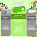 Extra Thick Disposable Face Towel, 100% Pure Cotton Face Towelettes Disposable, Ultra Soft Face Cloths for Sensitive Skin, Makeup Remover Dry