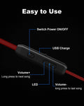NANAMI Bluetooth Headphones Wireless Earbuds - Sports Magnetic Neckband Wireless Headsets, Hifi Stereo Deep Bass Updated Bluetooth 5.3 Earphones