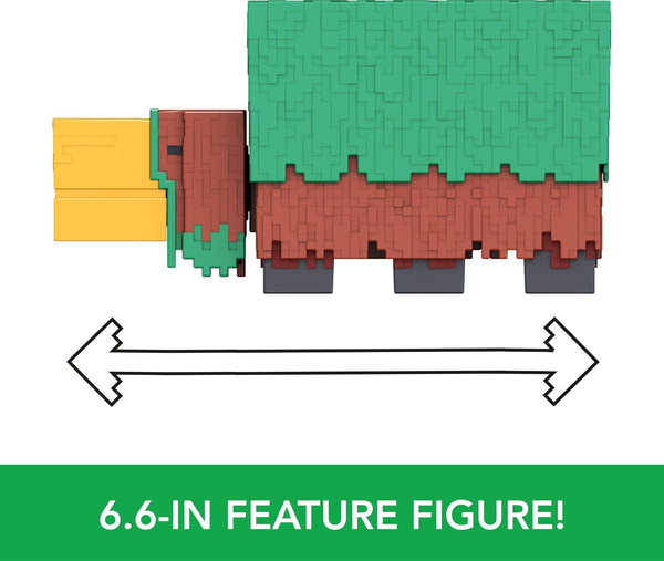 Mattel Minecraft Sniffer Action Figure with Game-Accurate Sounds, 3.25-inch Scale Collectible Toy, Pixelated Design