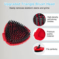 Spin Mop Head, Mop Replacement Handle,Brush,Base Compatible with O Cedar 1 Tank,2 Microfiber Mop Refills,1 Triangle Base,1 Brush and 30-58" Mop