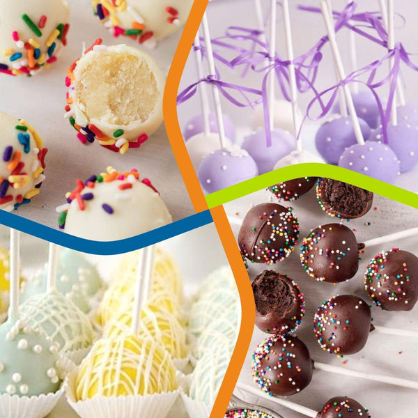 300Pcs 6 Inch(4MM DIA) Cake Pops Sticks,Lollipop Sticks, Cake pop Bags and Wrappers Chocolates and Cookies Set Including 100 Parcel Bags, 100